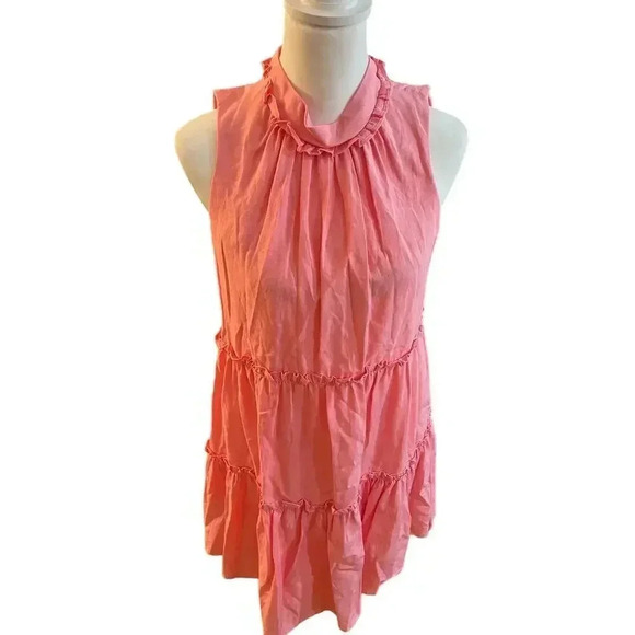 VINCE CAMUTO LINEN COTTON BLEND SLEEVELESS SUNDRESS SIZE 8 - Picture 5 of 9